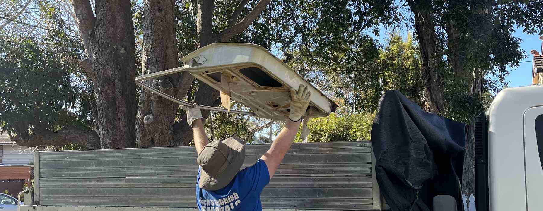 Crew member loading on a job