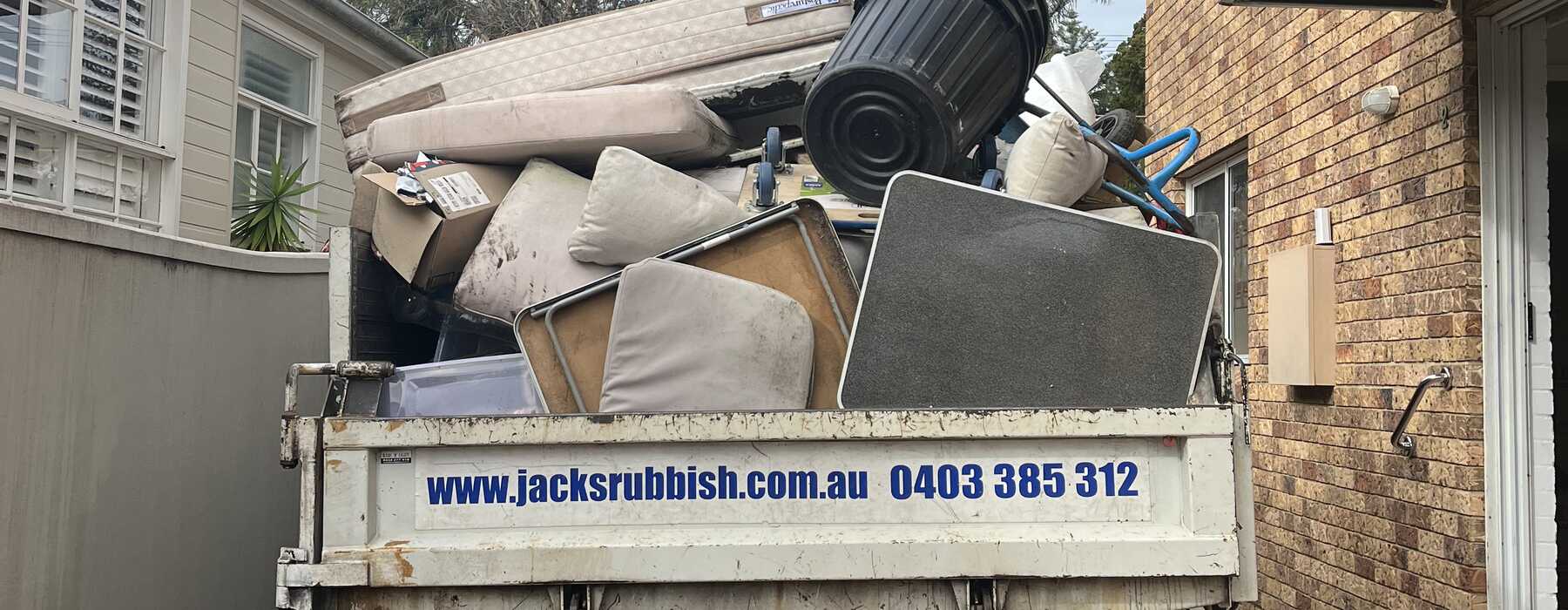 Loaded truck at a unit block