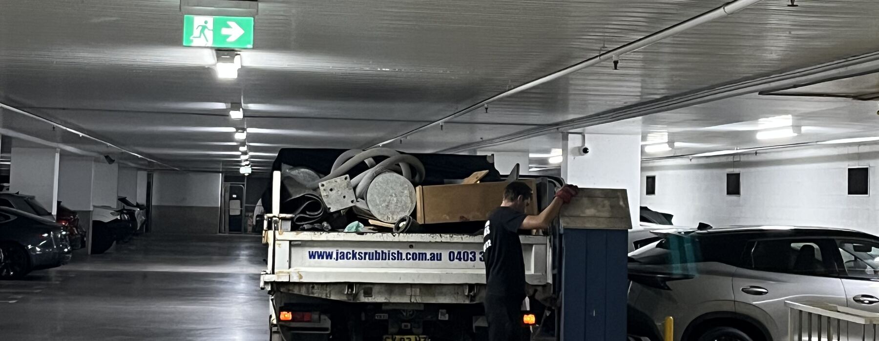 Working in a basement car park