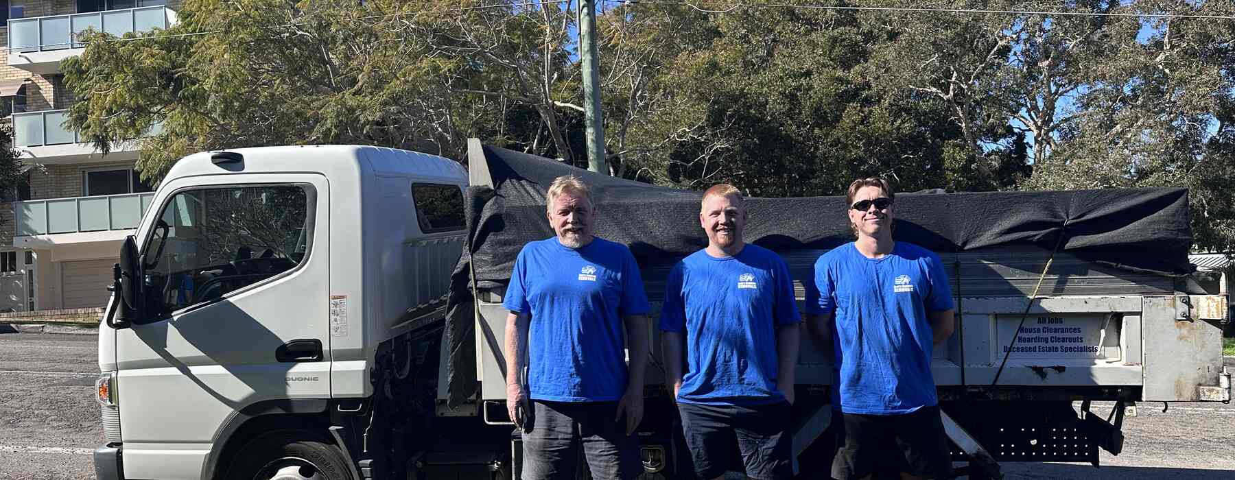 The crew in front of the truck